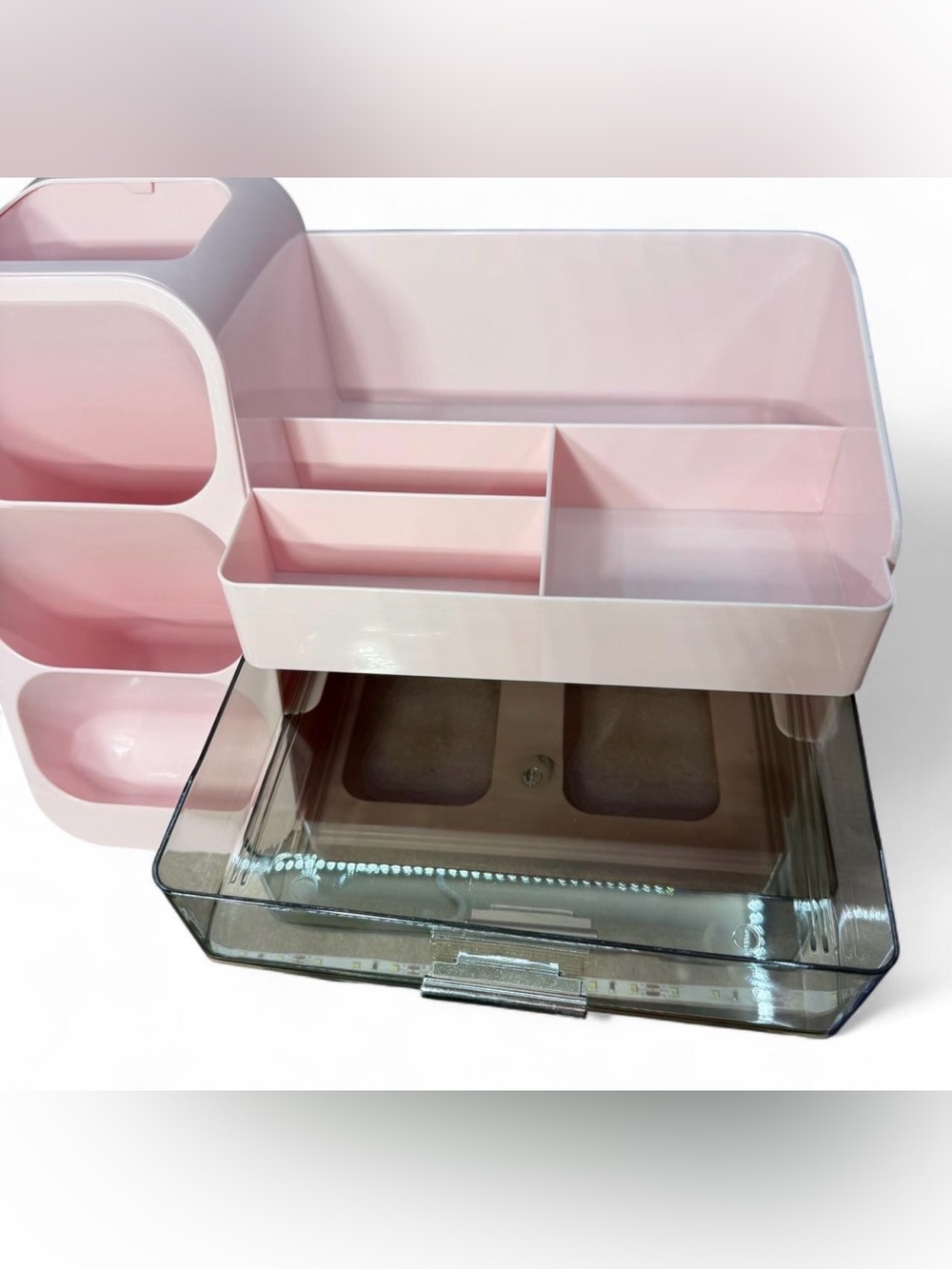 Cute Pink Countertop Cosmetic Organizer & Stationery Display Box NEW - Picture 4 of 8